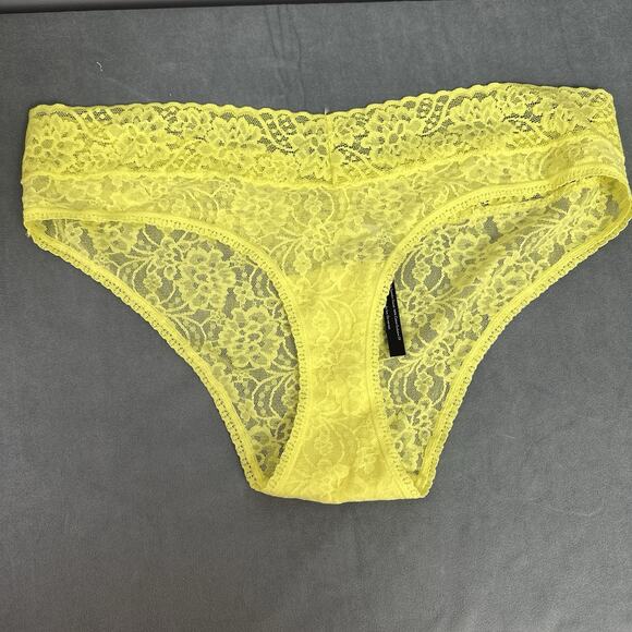 Telltale Panties Size XL Allover Lace Cheeky Headturner Yellow Sheer Panty New - Picture 5 of 8